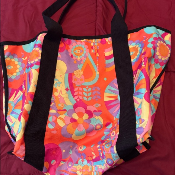 Amika Orange and Pink Tote Bag with Vibrant Design - Picture 2 of 5